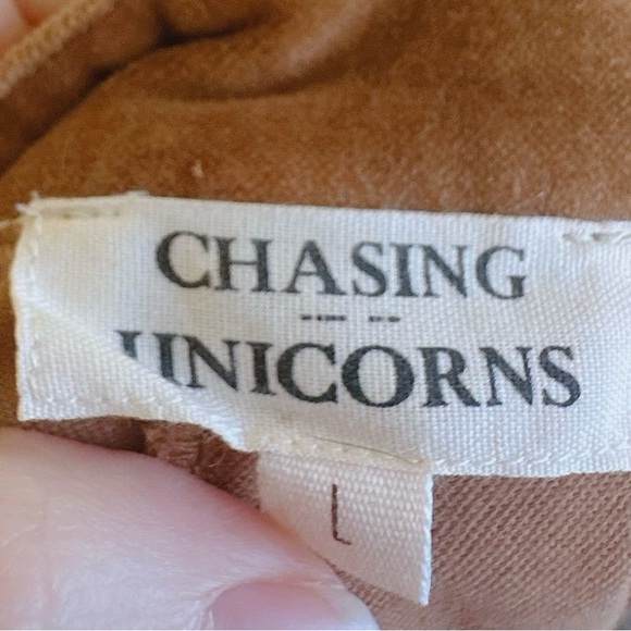 Chasing Unicorns Fringe Velvet Lace Up Shorts Large - Picture 3 of 3